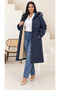 Women's Plus Size Removable Hooded Plush Fur Inside Waist Tie Detail Winter Thick Long Coat 29012