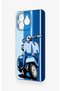 Omix X6 Compatible Blue Scooter Patterned Silicone Case - 4