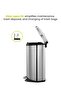 Shell Stainless Steel Pedal Bin with Slow Close Lid | Trash Can with Lid | 6 Liter, Silver - 5