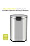 Shell Stainless Steel Pedal Bin with Slow Close Lid | Trash Can with Lid | 6 Liter, Silver - 6