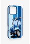 Blue Scooter Patterned Silicone Case Compatible with iPhone 16 Pro Max - 3