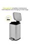 Stella Color Coated Steel Step Bin with Slow Close Lid | Trash Can with Lid | 12 Liter, Silver - 8