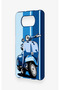 Poco X3 Compatible Blue Scooter Patterned Silicone Case - 4