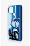Oppo A15 Compatible Blue Scooter Patterned Silicone Case - 4