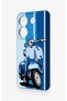 Tecno Camon 20 Pro Compatible Blue Scooter Patterned Silicone Case - 4
