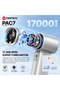 PAC7 Portable Handheld Fan, LCD Display, 17000RPM, 100 Speed Levels, Low Noise, 12H Battery Life, USB-C, Blue - 3
