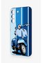 Samsung S22 Compatible Blue Scooter Patterned Silicone Case - 4