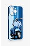 iPhone 13 Pro Max Compatible Blue Scooter Patterned Silicone Case - 3