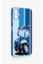 Samsung A06 Compatible Blue Scooter Patterned Silicone Case - 3