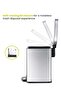 Stainless Steel Pedal Trash Bin | Trash Can for Kitchen and Bathroom | 12 Liter, Silver - 6