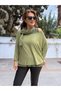 Italian Leopard Detailed Shawl Knitwear Blouse Set Pistachio Green