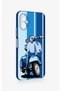 Omix X5 Compatible Blue Scooter Patterned Silicone Case - 3
