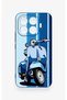 Mi 17t Pro 5g Compatible Blue Scooter Patterned Silicone Case - 2
