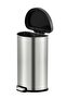 Artistic Round Step Waste Bin with Soft Close Lid | Trash Can with Lid | 45 Liter, Silver - 2