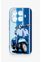 Mi 15t Pro Compatible Blue Scooter Patterned Silicone Case - 2