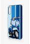Samsung A70 Compatible Blue Scooter Patterned Silicone Case - 4