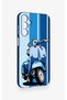 Samsung A15 Compatible Blue Scooter Patterned Silicone Case - 3