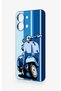 Vivo Y05 4g Compatible Blue Scooter Patterned Silicone Case - 4