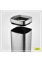 Fingerprint Proof Stainless Steel Open Top Trash Bin | 28 Liter, Silver - 3
