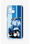 Reeder S23 Pro Max Compatible Blue Scooter Patterned Silicone Case - 2