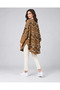 Women's Patterned Knitwear Poncho - Cream - 5