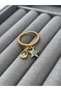Gold Plated Double Charm Starfish and Evil Eye Detailed Adjustable Women's Ring - 3