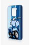 Redmi Note 9 Compatible Blue Scooter Patterned Silicone Case - 4