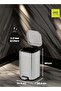 Stella Color Coated Steel Step Bin with Slow Close Lid | Trash Can with Lid | 12 Liter, Silver - 3