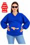 3 Yarn Combed Cotton Finger Printed Maternity V-Neck Sweatshirt Jw6