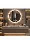 DECORIALE LED Mirror with Motion Sensor, Defogger, Clock and Thermometer 60cm - Cevron