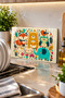 Glass Cutting Board with Cute Forest Animals Theme - Glass Cutting Board |   20cm X 30cm - 3