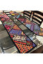 Boho Ethnic Handmade Table Runner – Embroidery & Sequin Patchwork