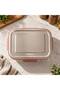 1500 ml Glass Storage Container with Steel Lid and Locking Food Storage Container - Pink