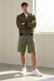 Men's Sport Bomber Ribbed Khaki Jacket - 4