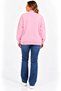 Plus Size Zippered Knitwear Cardigan with Button Accessories Pink - 5