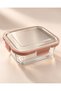 1500 ml Set of 4 Glass Storage Containers with Steel Lids and Locking Food Storage Containers - 4