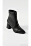 Women's Boots Pointed Toe Thick Heel Zigzag Stitching Detailed Side Zipper Ankle Heeled Office Stylish Shoes Mhç-026 - 6