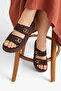 Women's Velcro Sandals Brown - 2