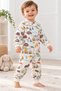 Winter Long Sleeve Baby Kids Sleeping Bag 100% Cotton Double Layer Flannel 1 Tog 20-24 ° C Trendy Patterned Footed Jumpsuit - 5