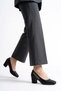 Urelas Side Buckle Stoned Women's Heeled Shoes Black - 5