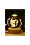 1 Piece Illuminated Glass Globe – Color Changing Decorative Table Ornament with Wooden Base and USB 8 cm Color Changing Glass Globe Mood Light - 3