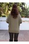 Italian Soft Textured Knitwear with Pendant Khaki - 5