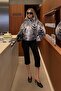 High Collar Zebra Pattern Jacket - 509450 - 5