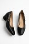 Urelas Side Buckle Stoned Women's Heeled Shoes Black - 7