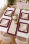 4-Person Ruffled Runner Set – 4 Square Placemats, 5-Piece Stylish Table Set - 2