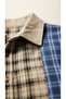 Multicolor / Blue Patchwork Plaid Shirt - 8