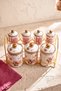 Cherry Blossom Porcelain 7-Piece Spice Jar Set with Stand - 4