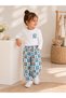 Floral Plaid Balloon Pants and T-Shirt Set