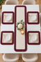 4-Person Ruffled Runner Set – 4 Square Placemats, 5-Piece Stylish Table Set
