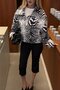 High Collar Zebra Pattern Jacket - 509450 - 2